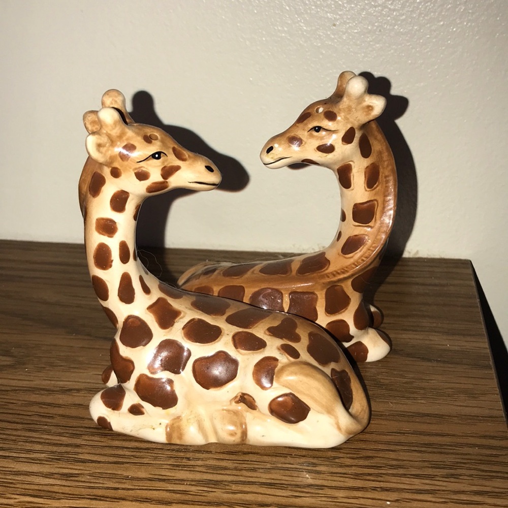 Giraffe salt and pepper shakers magnetic